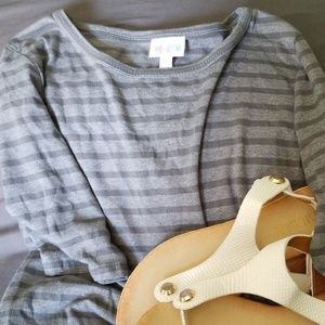 LuLaRoe Grey Striped Julia
